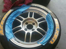 Yellow tire lettering