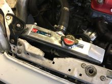 Might have trimmed a little more than necessary on the rad support...  ah well