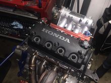 The long block is back together now. I wanted to change out the cam gear so I’m waiting to get one ordered before I put it back in the car.