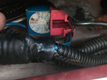 What is this plug for ? Trying to clean up previous owners mess. 
I have no ac. And also I am running HIDS. Everything works perfectly fine. 
I also have a second pink connected that nothings connected to with a ground wire. 
Any info would be appreciated thank you. 