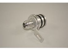 This 28mm to -10AN goes to where the "black box" used to be. Notice the bolt fitting to hold it in place