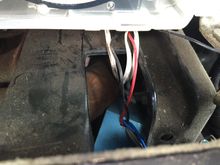 It also has his box attached to all the cords for the glow. But a blue wire, that's not attached to anything, is also there. WTH?