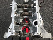Block is all cleaned. Ready to take it to the machine shop to get sized for the pistons and decked. Dollar tree oven cleaner works amazing for nasty oil build up. 