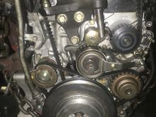 All buttoned up, ill install the covers sometime down the line. I like to leave them off in case I need double check the timing marks or change the tension on the belts.