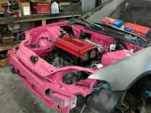 Dropin the new engine in the new pink bay.