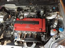 Intake manifold and header installed
