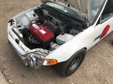 Turbo bits coming together on the engine. Its getting leftovers from the crx build and old parts from the Zero D build from 2015.