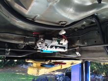 Locker mounted driver's side front of fuel tank area.