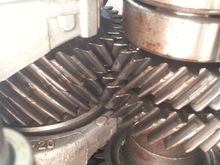 Used trans I picked up has the gears lined up pretty flush.