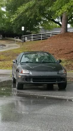 When it rains, i get an idea of how it would look glossy. I, personally, don't like it.