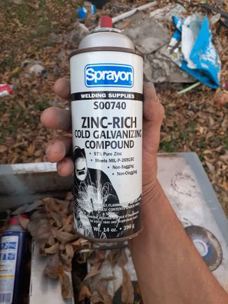 Wire brushed the rust off after sitting in evaporust then primerd with zinc rich primer..