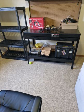 Work area I started on this week, for most of the winter work. If you look closely, youll see some of the components for the supercharger setup. A bit of a spoiler on my plans with that.