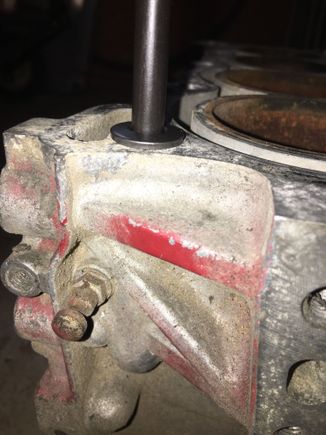 You can see there isn’t much more material to work with where the head bolts/studs thread into the block.