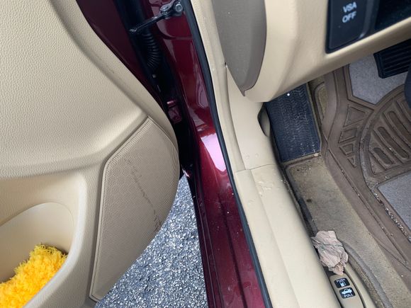 Inside drivers side door