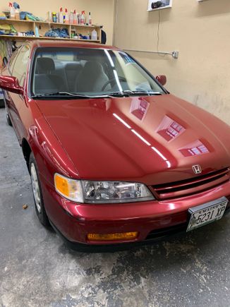Wet sand final steps of Restoration.  This we sitting for over ten years.  $1,500.00 parts later it running like new. I may add with 33,000 Original miles.  I just wish i had sunroom. 