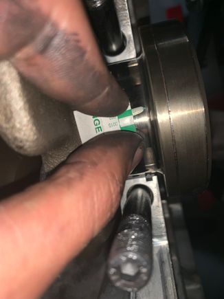 I will call it perfect! All mains show dead on the same at I think .0019”. ARP main studs torqued at 80 ft lbs. 