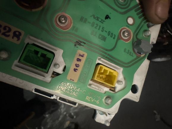 Date code appears to. b 1999 cars a 99 The actual cluster housing itself maybe from a different vehicle, but I changed the circuit board on the back so I don’t know if that matters or not I also tried to change the wire harness that goes to the cluster into the fuse box below, but that wasn’t possibility