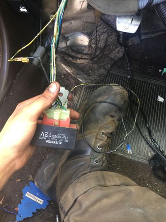 The wire that was and is connected to the dash fuse box. When I traced the original wire and connected them back together my fuel pump stopped priming?