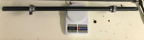 32mm 0.95 wall 4.3lbs with "D" brackets and stops.