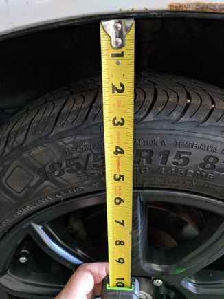 Fender/tire gap after.