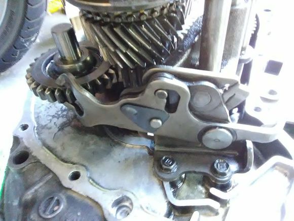 The other side of the shift selector arm