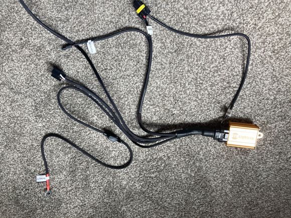 I stretched everything out. This is one leg. There are two legs, one for each headlight.