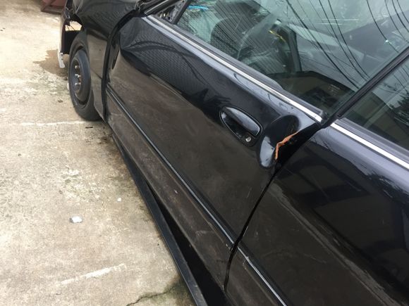 Unbolted the fender and door.   Ready to change the door soon