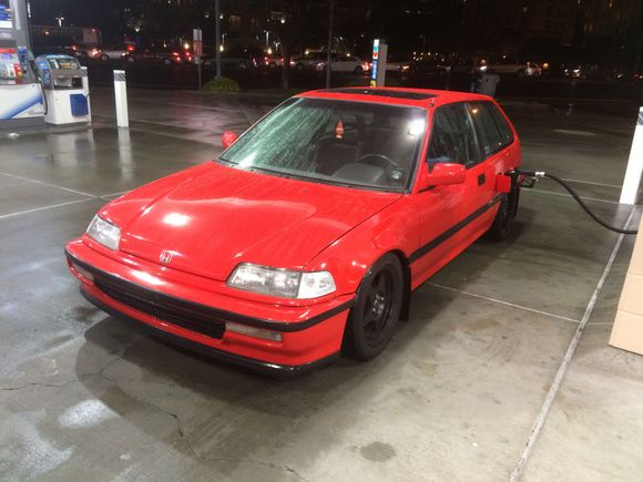 Dirty gas station shot.