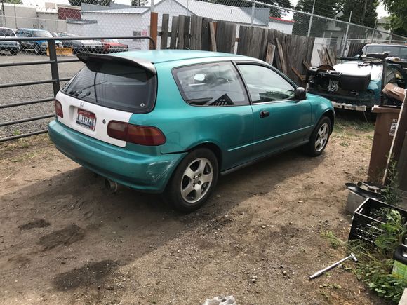 I put the type r swap in my beater hatch so I can keep
Having fun while the ej8 is being painted. It's all stock though and can't handle he speed very well.. going to do the head gasket on the d15b8 I pulled out and go back to 70HP for a while lol. I have a B16a I am rebuilding for the hatch.