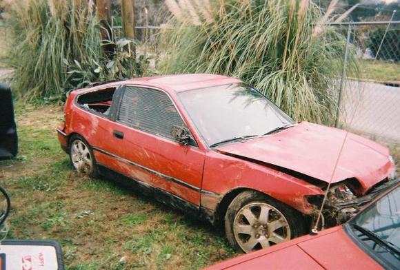 1990 Honda CRX SI TOTALED