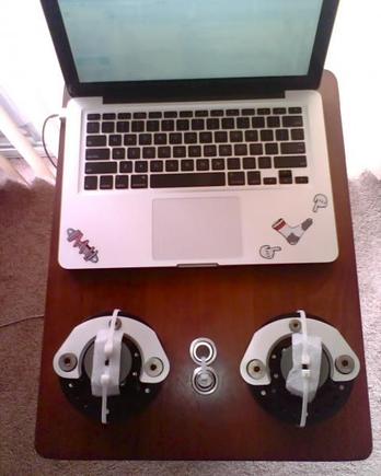 Custom RPR Camber/Caster Plates with extra pair of Pillow Bearings: Assembled-Bottom View