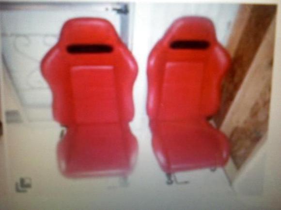 TYPE R RED LEATHER RACING SEATS REPLICA