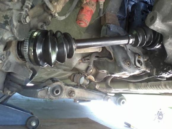 New passenger side CV Axle installed