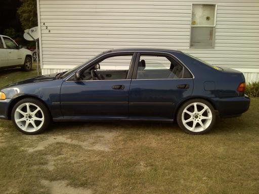 Finally finished repainting the rims and put them on my car. ^_^