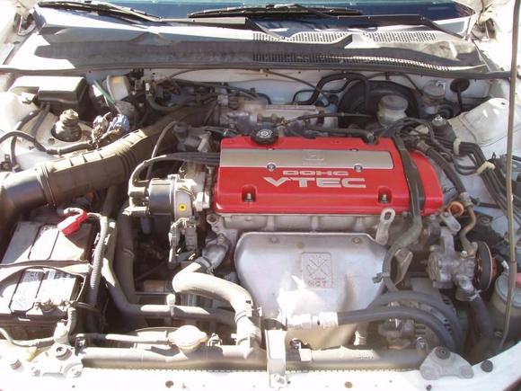painted red and installed