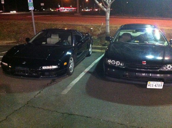 the accord next to a nsx