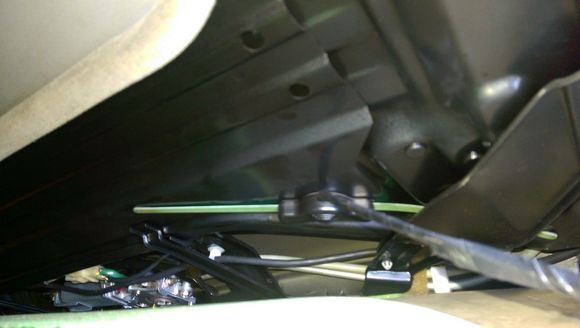 Where I tried hiding the antenna, since the oem was shaved.  It isn't working though.