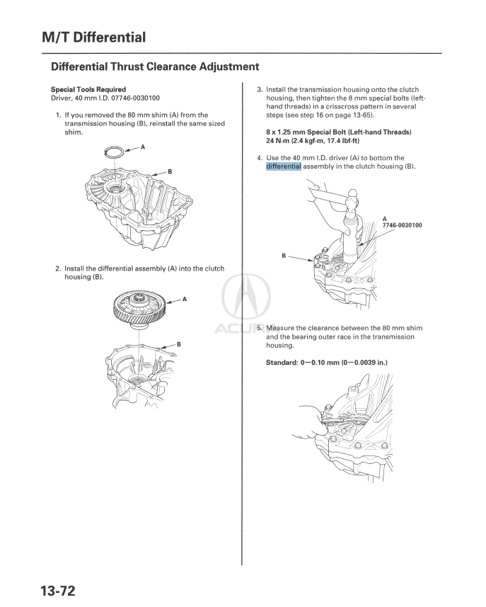 KSeries Diff Shims HondaTech Honda Forum Discussion