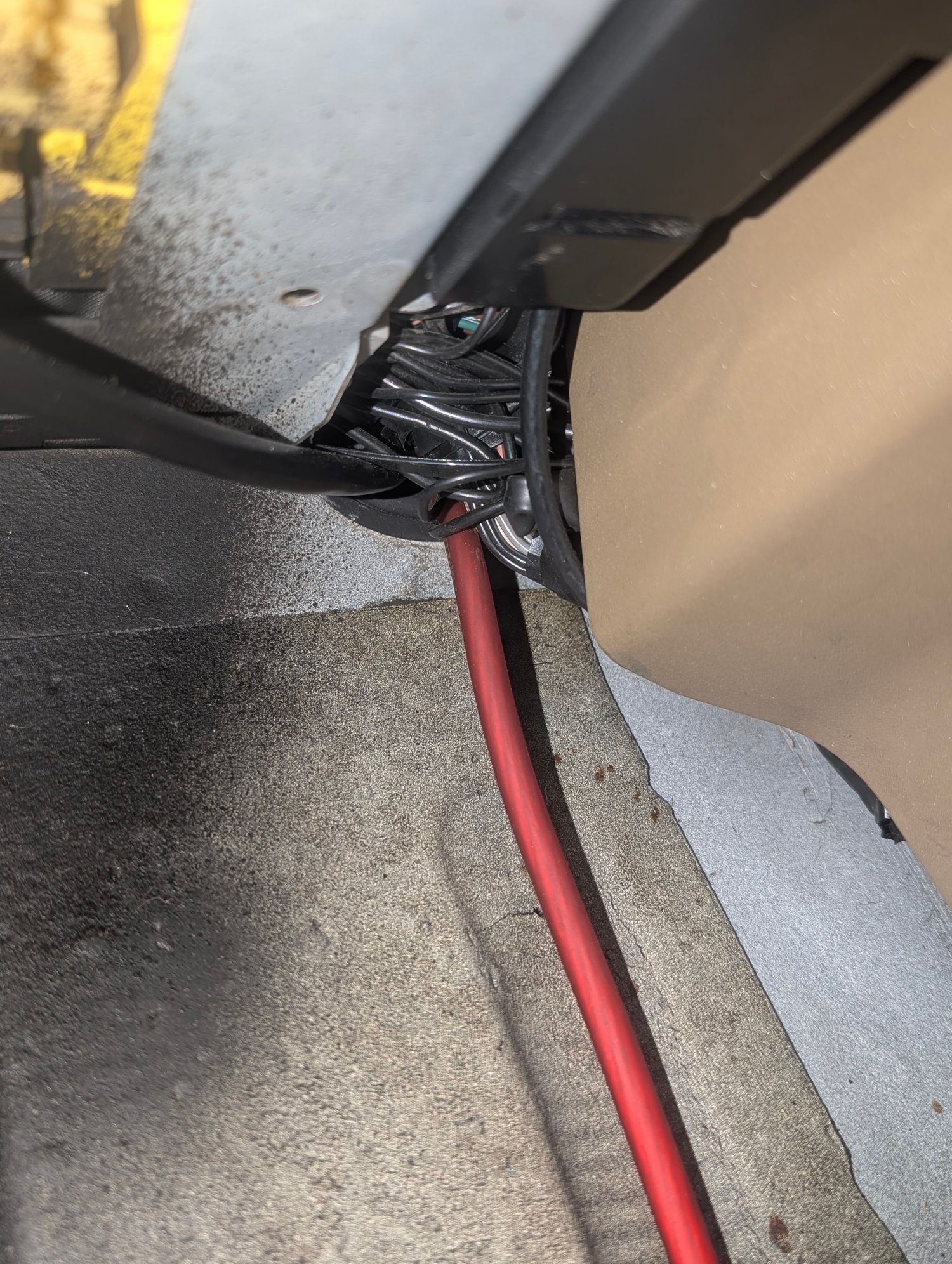Inside under dash