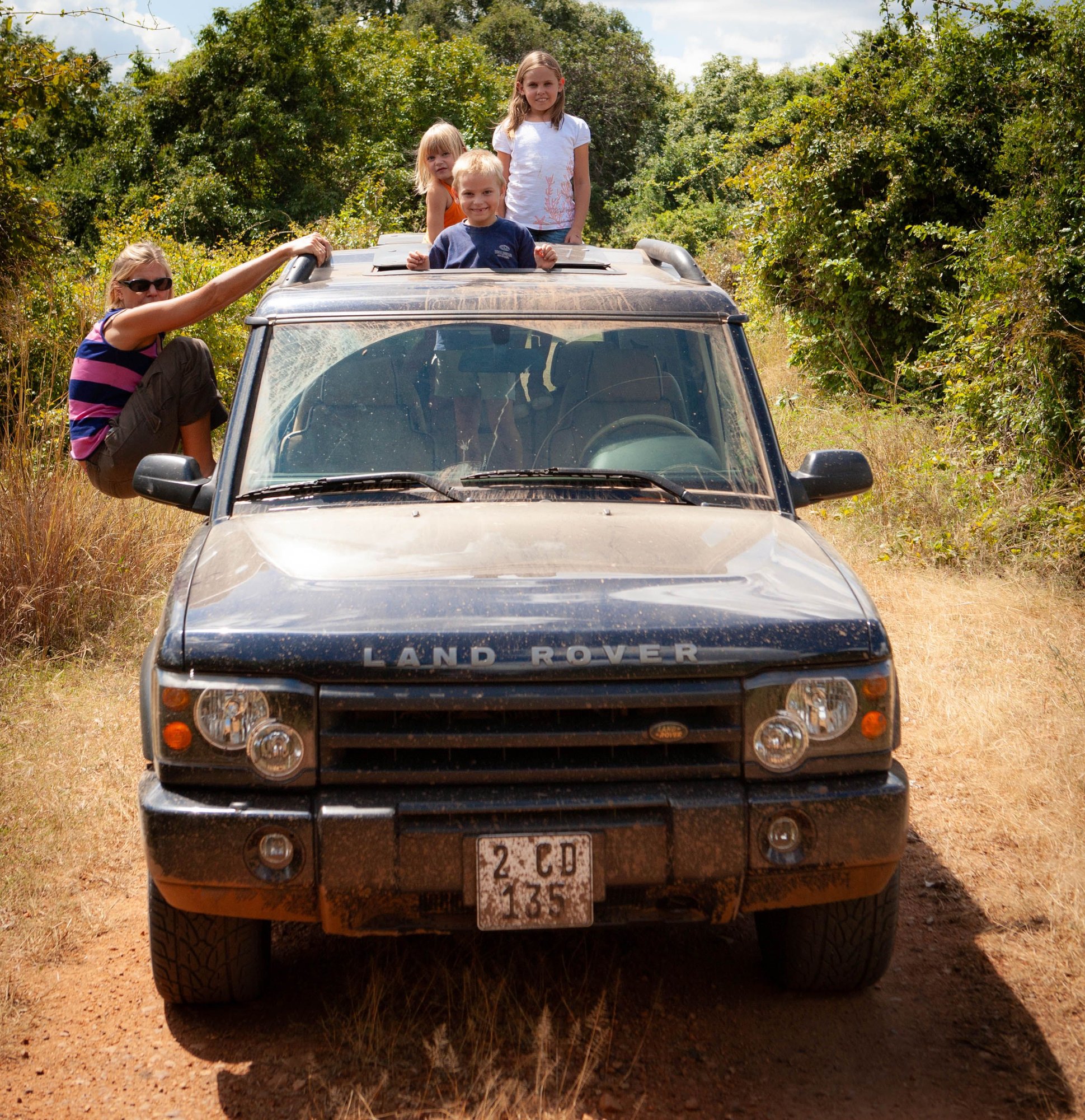 Family photo in Zambia