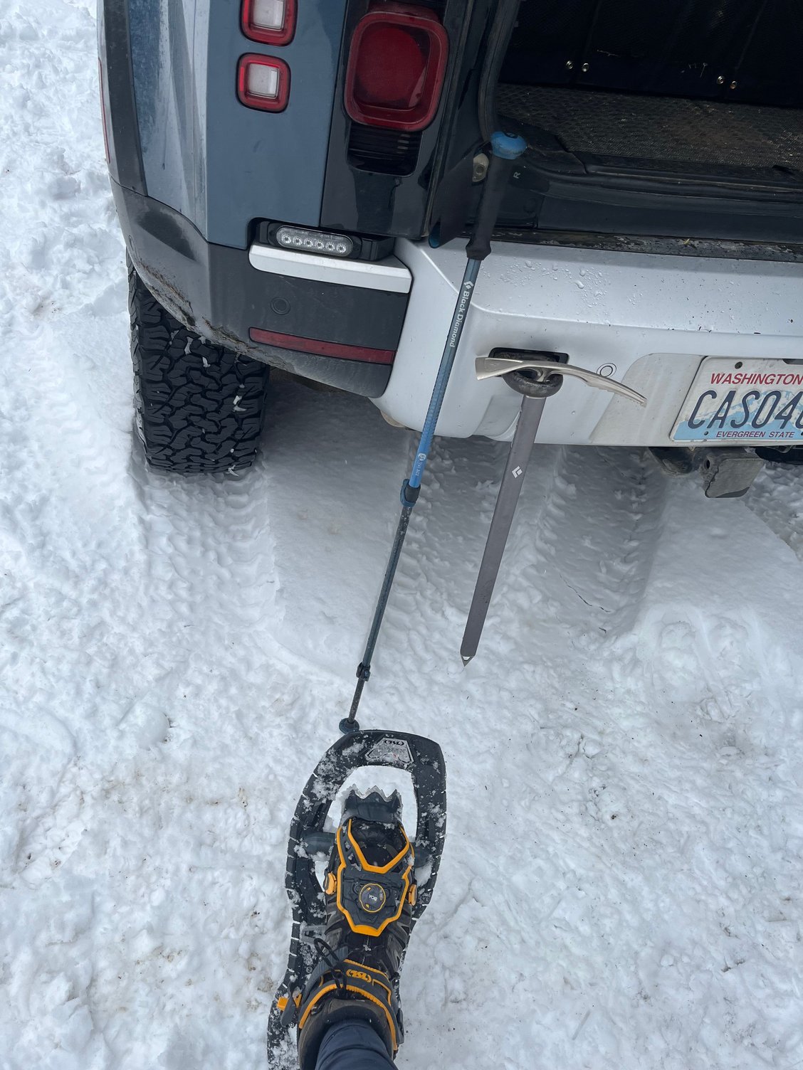 The right boots. Car and driver. 