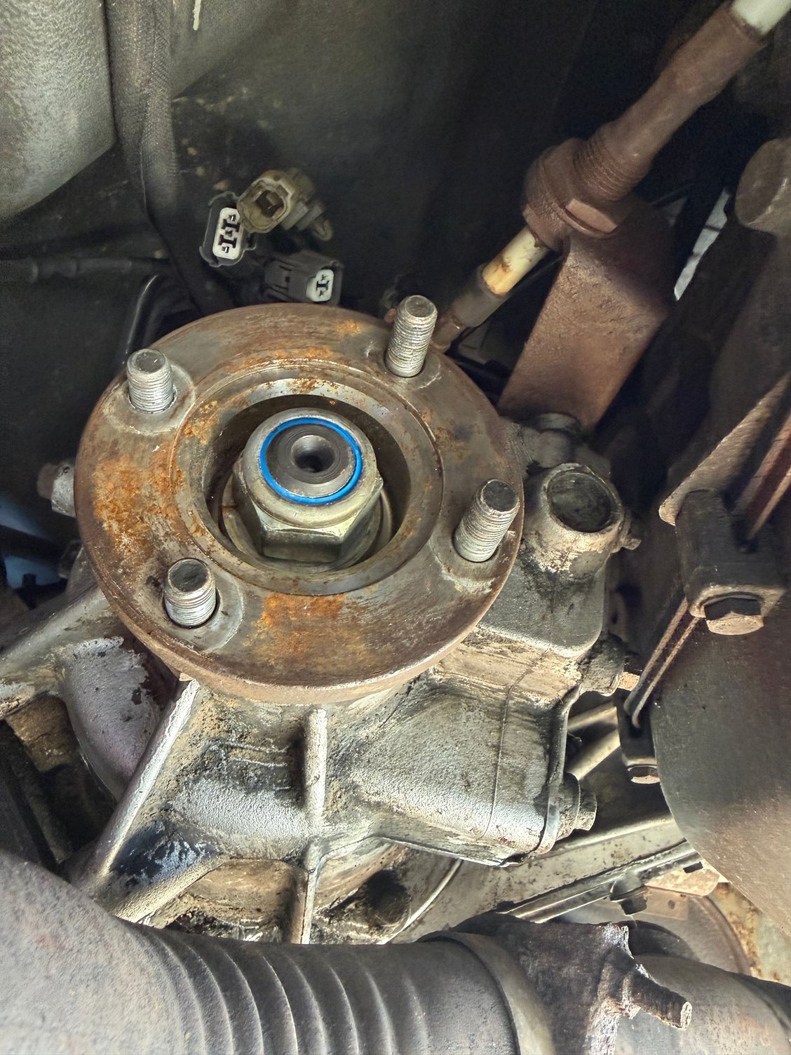 Flange on replacement gear box