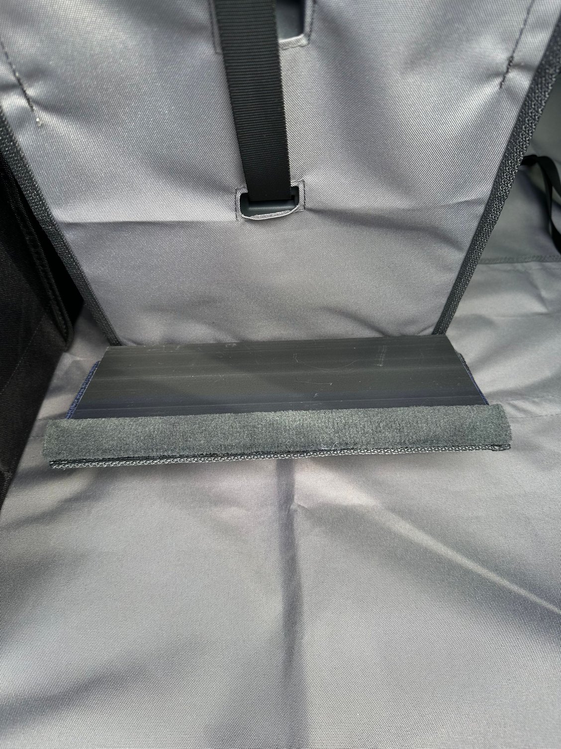 With the seat up, the piece just flips down