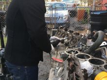 My son adding to the damage. Lol