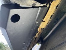 An underside view of the bolts snugged up. You can see a couple of the holes they have in here for the "Tuffant Bottle Jack adapter" which is avail on their website. I'll probably buy that too