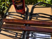Cleaner wax on wood