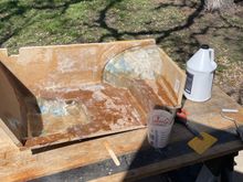 Glass and resin the inside for water resistance and strength 