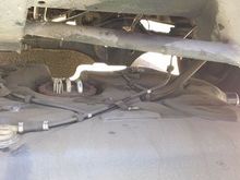 Step 14d Using Helper or a handy jack gently lower the tank from the left