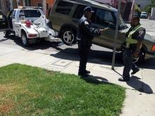 August 7, 2013, 10:45 AM came out to find one of four 10-month old Bridgestone Dueler H/L tires had been slashed. Sign next to Disco says no parking on that side of the street after 12:00 PM. Called AAA, who arrived at 11:00 AM, changed the tire and were gone by 11:30. Went inside to wash my hands before moving Disco across the street. Came out 11:45 to find City of LA Parking Enforcement towing Disco away for 5 overdue parking tickets, two of which were under appellate review. Cost of towing: $350. Cost of 5 overdue parking tickets: $980. Now low on vehicle funds, had to buy two used tires to replace the slasheds ones.