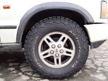 Swapped over the 235/85/16 BFG KO2's; stock suspension and no rubbing!